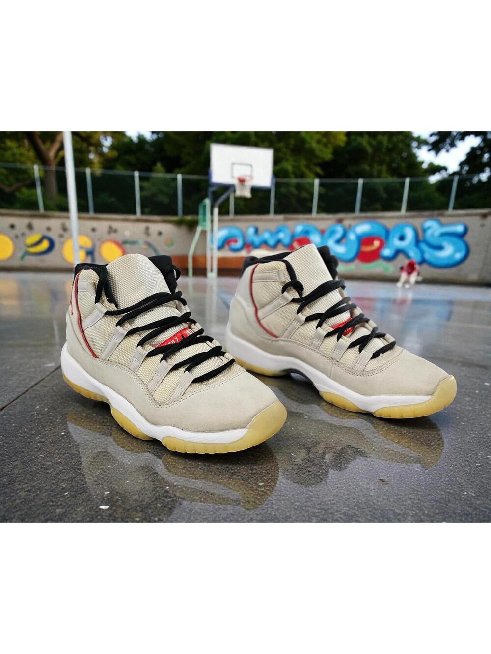 SOLD - Nike Air Jordan 11 Retro GS Platinum Tint 378038-016 Y Size 5.5Y Red Sail